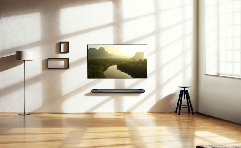 LG 2017 OLED TV on wall