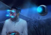 Man using PlayStation VR headset