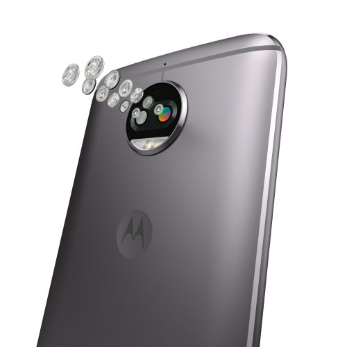 Closeup on rear camera of Motorola G5s Plus