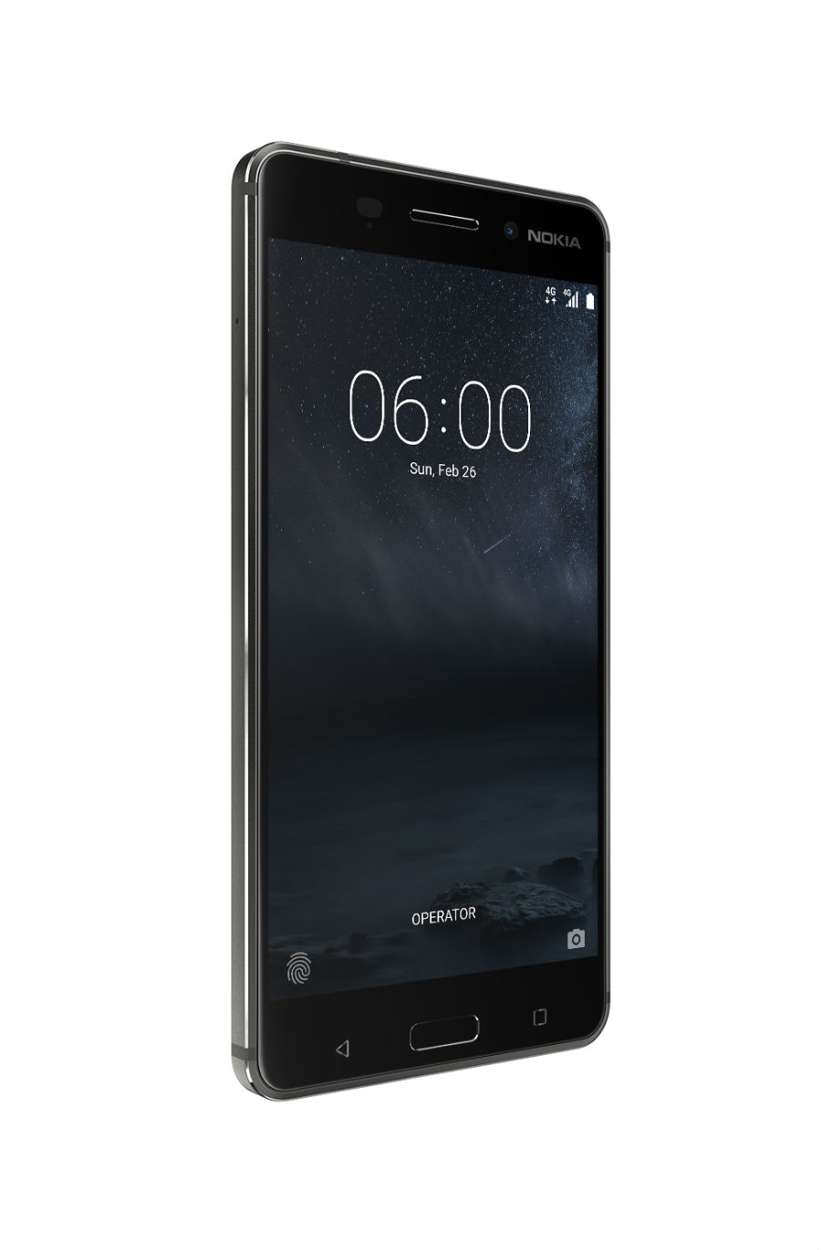 Closeup of Nokia 6 in Matte Black