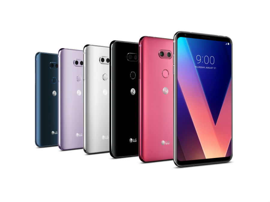 LG V30+ range of colours