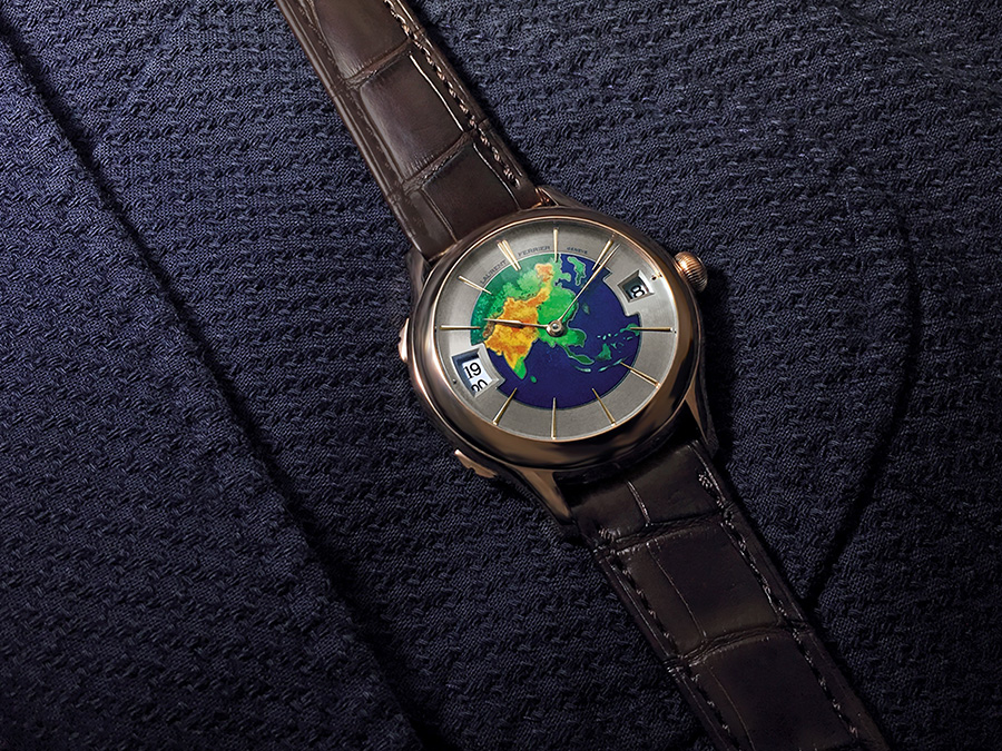 Laurent Ferrier's Galet Traveller Asia Map Enamel Dial