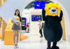 Suning booth with model and mascot at CE China 2018
