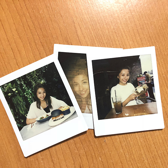 Vanessa's pictures of her friend using an instax Square SQ6