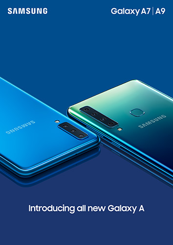 Samsung Galaxy A9 in Lemonade Blue