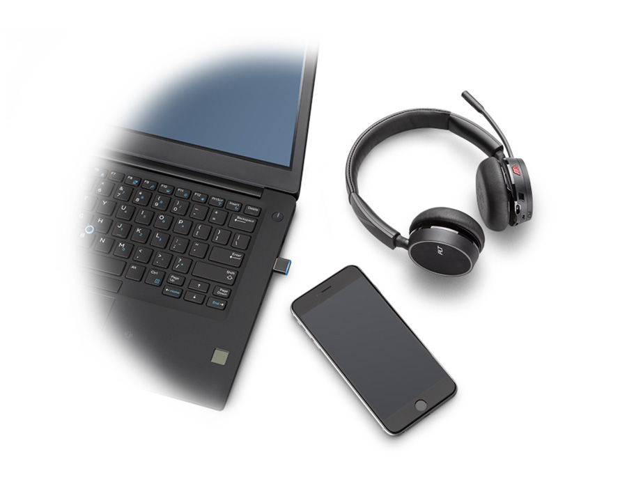Voyager 4220 UC Laptop and Phone