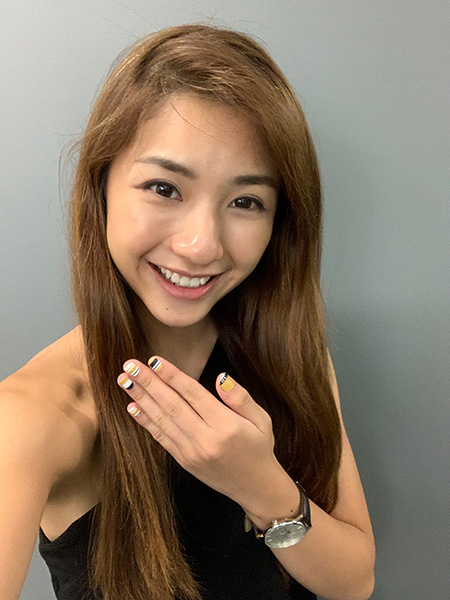Vanessa with Nail stickers printed with Canon PIXMA TS827