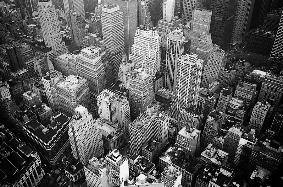 Bird's eye view of a city
