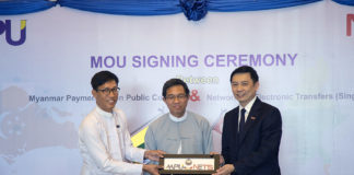 NETs and Myanmar Payment Union at the signing ceremony