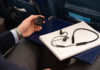 RHA Wireless Flight Adapter on the plane