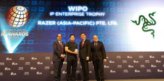 Chan Chun Sing presenting awards at the WIPO-IPOS Intellectual Property Awards 2019