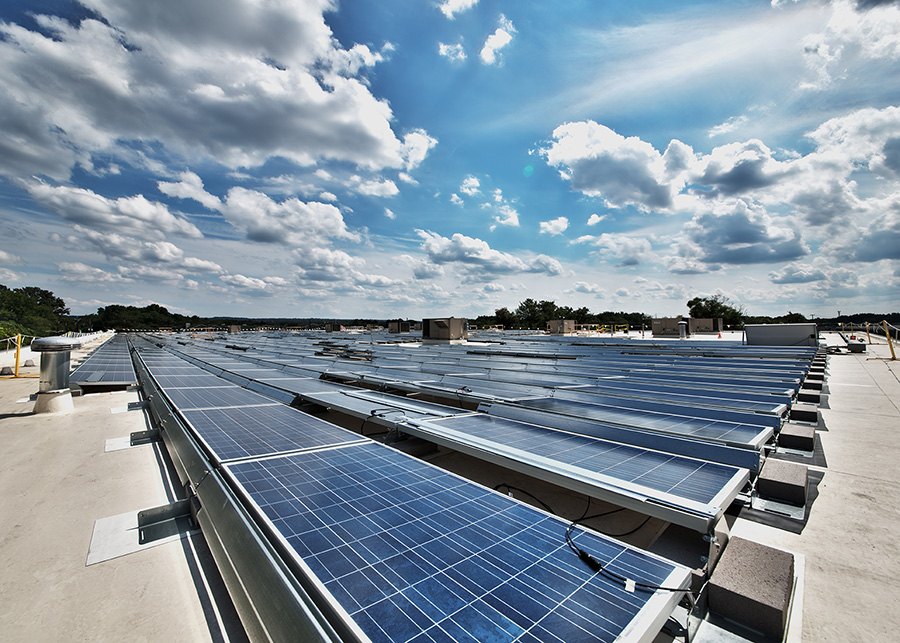 Rooftop solar panels