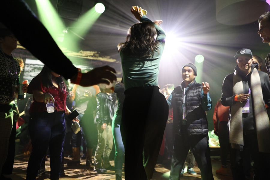 People dancing at the Sundance Film Festival