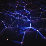 Abstract network of lines and dots, illustration