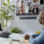 Jabra PanaCast 50 Video Bar System Meeting Room Close Up Microsoft Medium