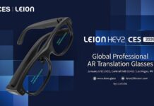 Leion Hey2 Debuts at CES 2026 as the World’s First AI-Powered Professional AR Translation Glasses