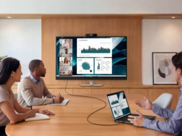 Dell Pro P 43 4K Huddle Conferencing Monitor Puts the Entire Meeting Room in One Display