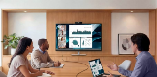 Dell Pro P 43 4K Huddle Conferencing Monitor Puts the Entire Meeting Room in One Display